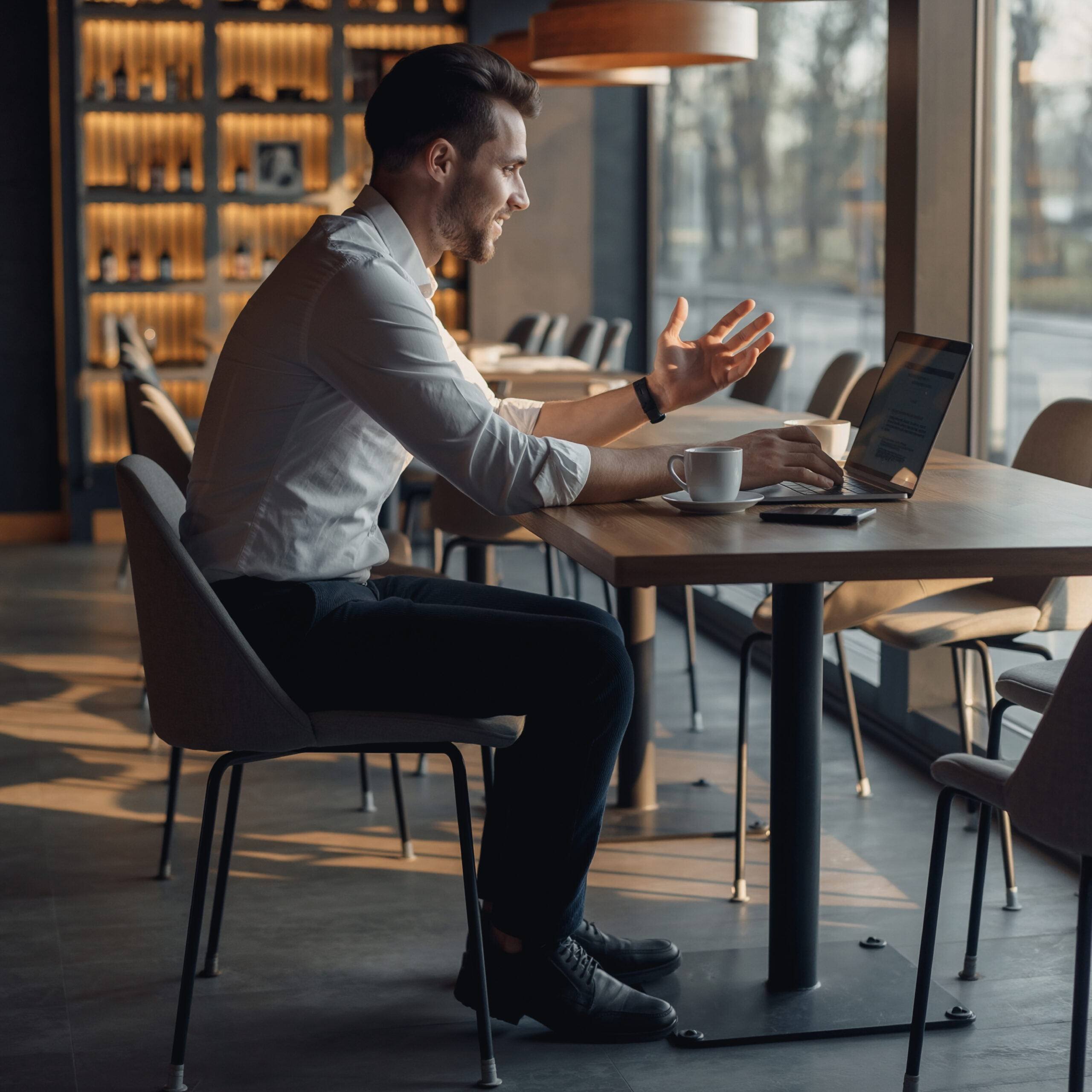 businessman-engaged-remote-work-modern-cafe